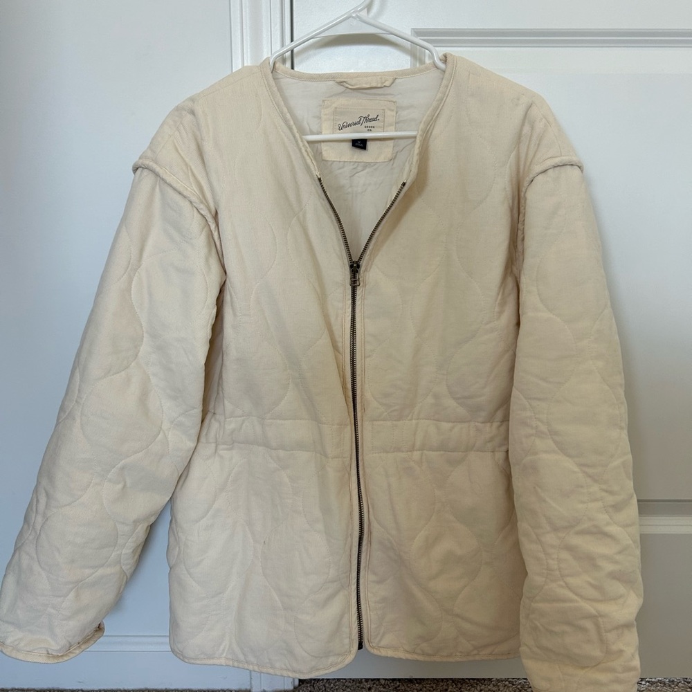 Cream Quilted Jacket